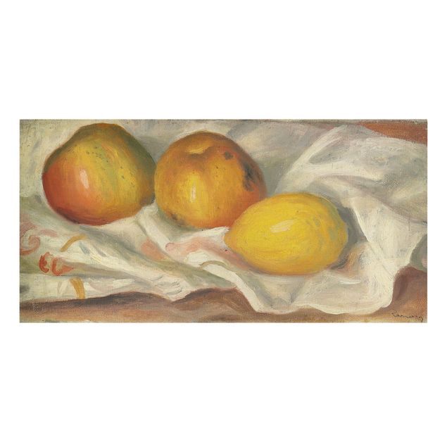 Print on canvas - Auguste Renoir - Two Apples And A Lemon