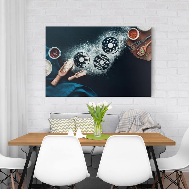 Print on canvas - Baking Recipe Donuts