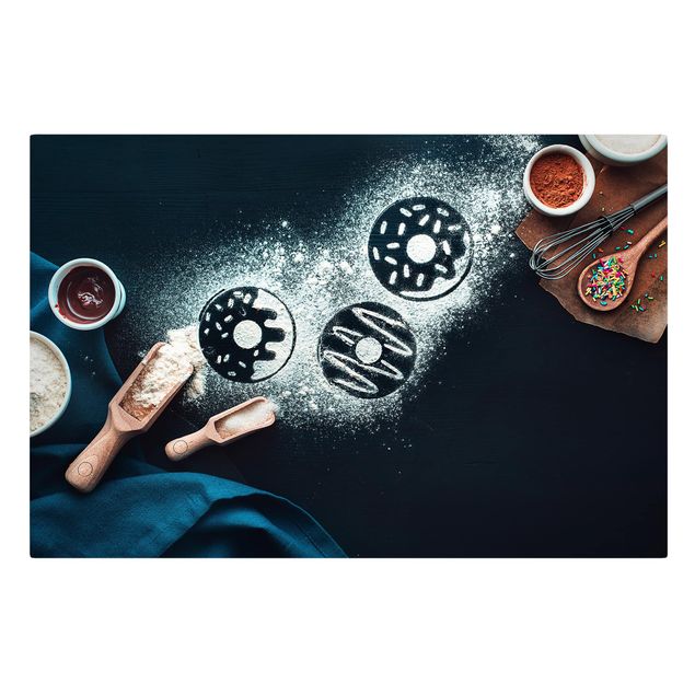 Print on canvas - Baking Recipe Donuts