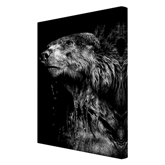 Print on canvas - Bear In The Dark