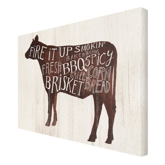 Print on canvas - Farm BBQ - Cow
