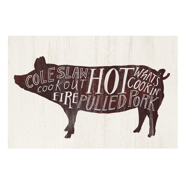 Print on canvas - Farm BBQ - Pig