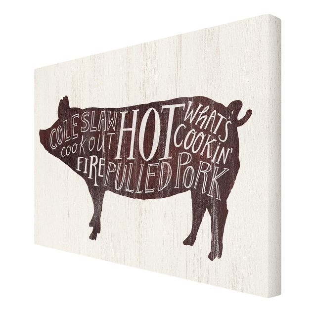 Print on canvas - Farm BBQ - Pig