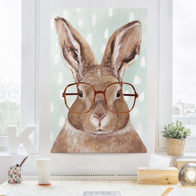 Print on canvas - Animals With Glasses - Rabbit
