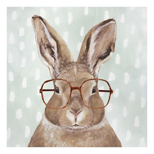 Print on canvas - Animals With Glasses - Rabbit
