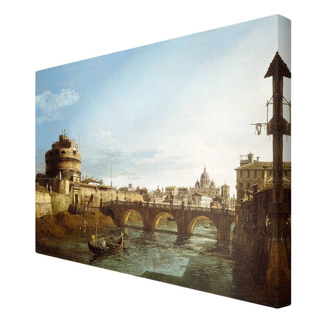 Print on canvas - Bernardo Bellotto - View of Rome looking West