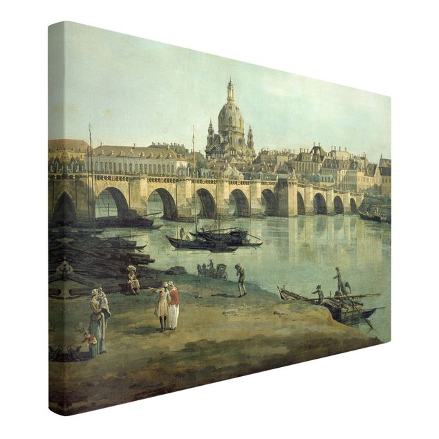 Print on canvas - Bernardo Bellotto - View of Dresden from the Right Bank of the Elbe with Augustus Bridge