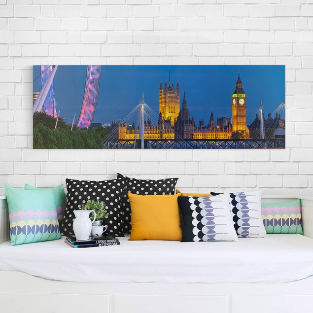 Print on canvas - Big Ben And Westminster Palace In London At Night