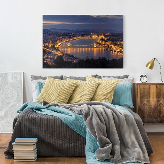 Print on canvas - View Of Budapest