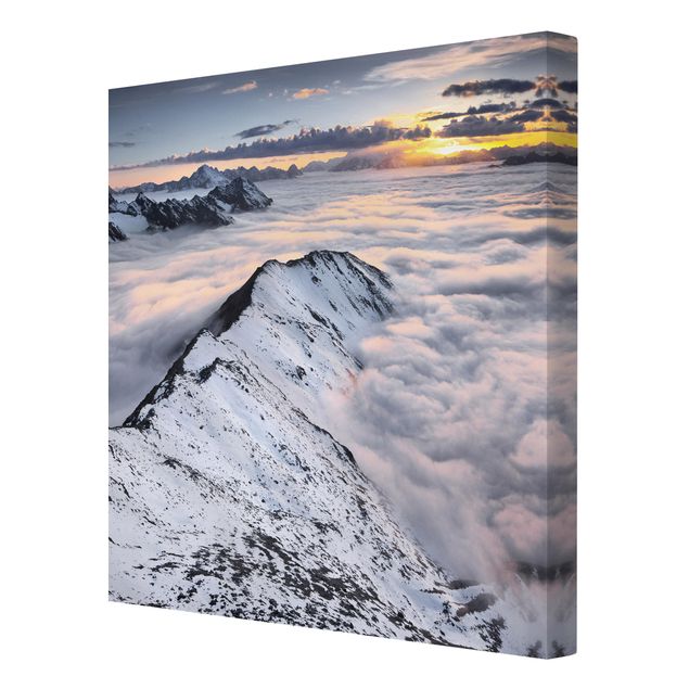 Print on canvas - View Of Clouds And Mountains