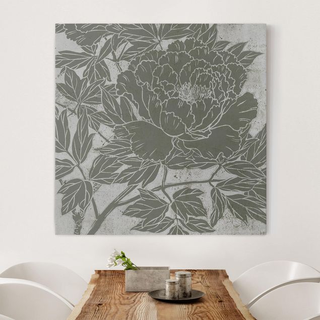 Print on canvas - Blooming Peony I