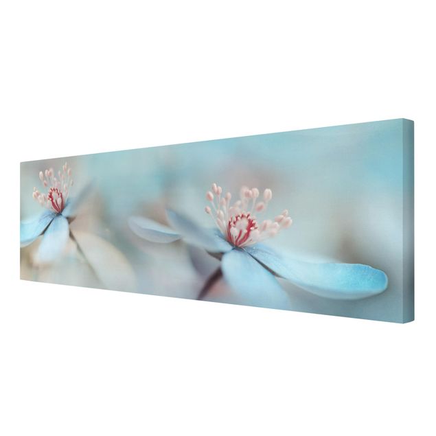 Print on canvas - Flowers In Light Blue