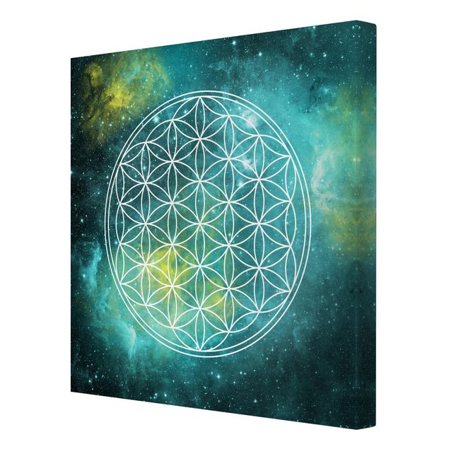 Print on canvas - Flower Of Life In Starlight
