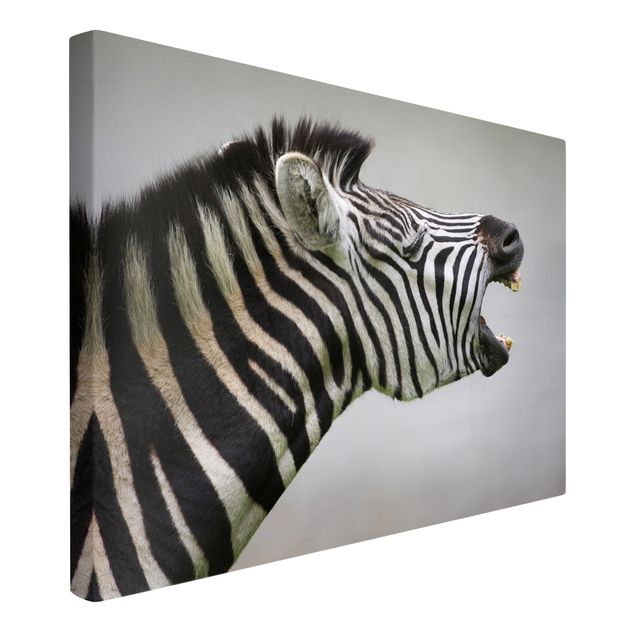 Print on canvas - Roaring Zebra