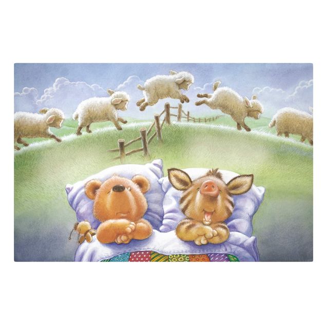 Print on canvas - Buddy Bear - Counting Sheep