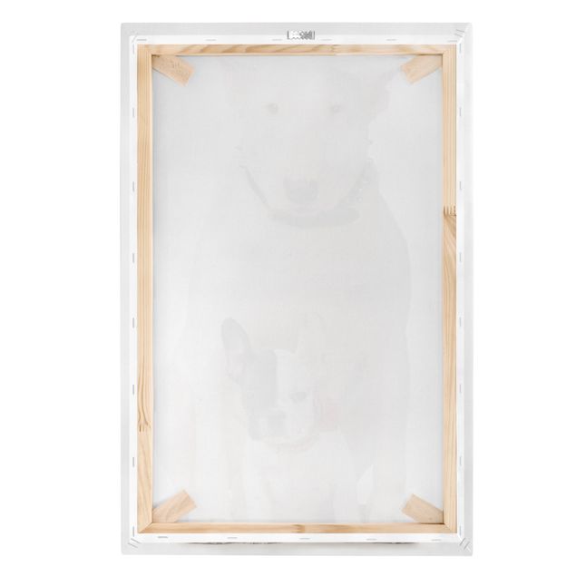 Print on canvas - Bull Terrier and Friend