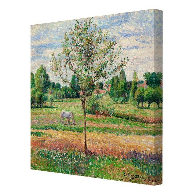 Print on canvas - Camille Pissarro - Meadow with Grey Horse, Eragny