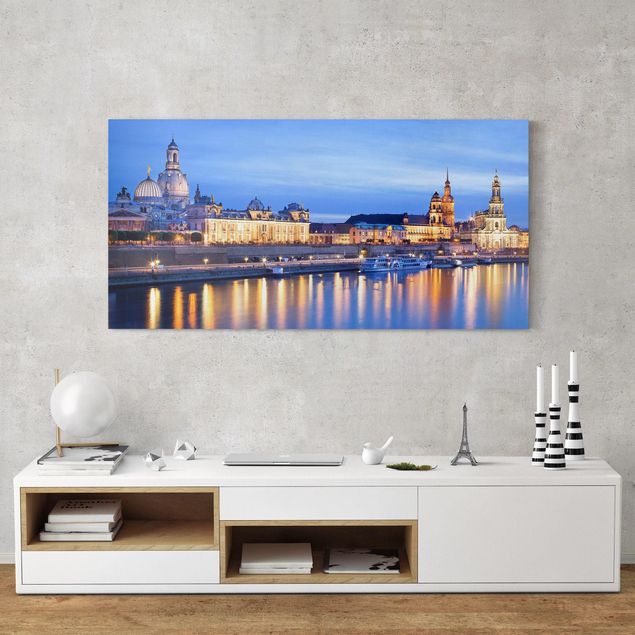 Print on canvas - Canaletto's View At Night