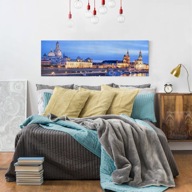 Print on canvas - Canaletto's View At Night