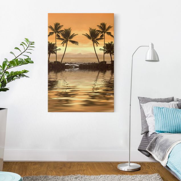 Print on canvas - Caribbean Sunset I