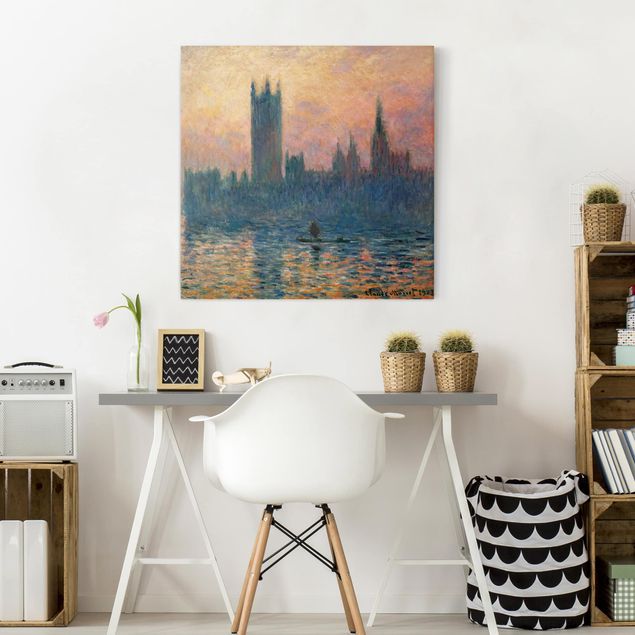 Print on canvas - Claude Monet - London Sunset