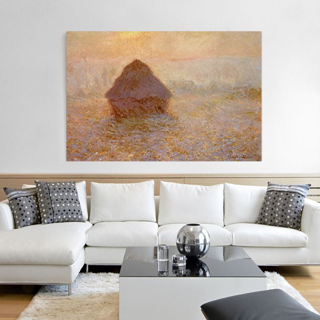 Print on canvas - Claude Monet - Haystack In The Mist