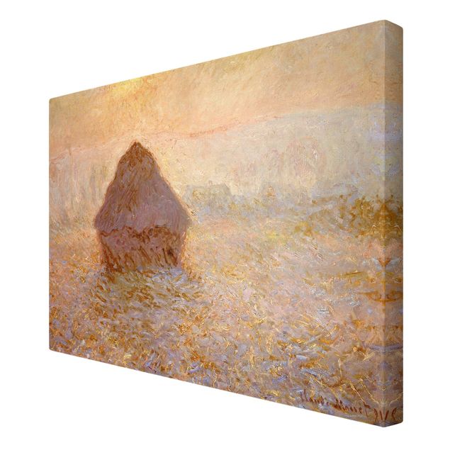 Print on canvas - Claude Monet - Haystack In The Mist