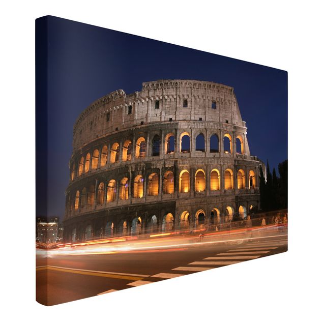 Print on canvas - Colosseum in Rome at night