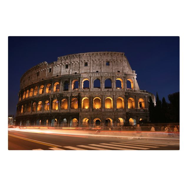 Print on canvas - Colosseum in Rome at night