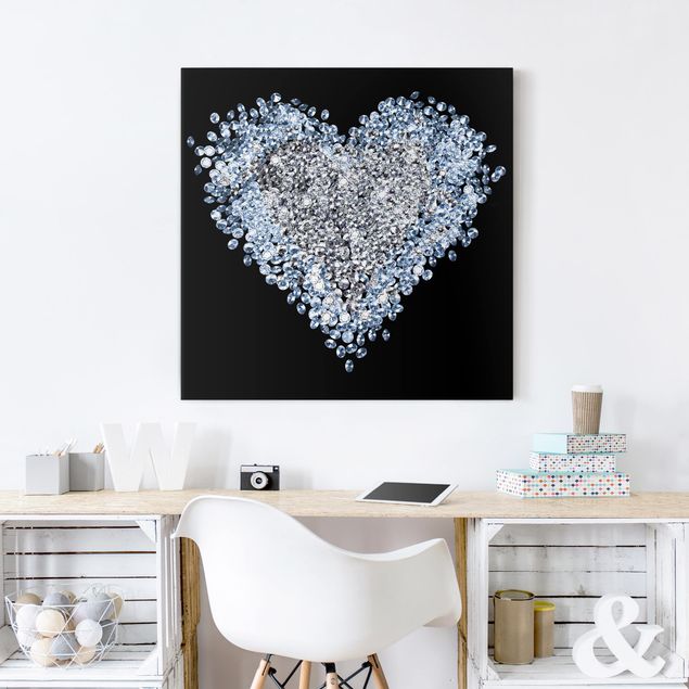 Print on canvas - Diamond Heart