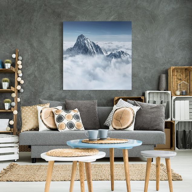 Print on canvas - The Alps Above The Clouds