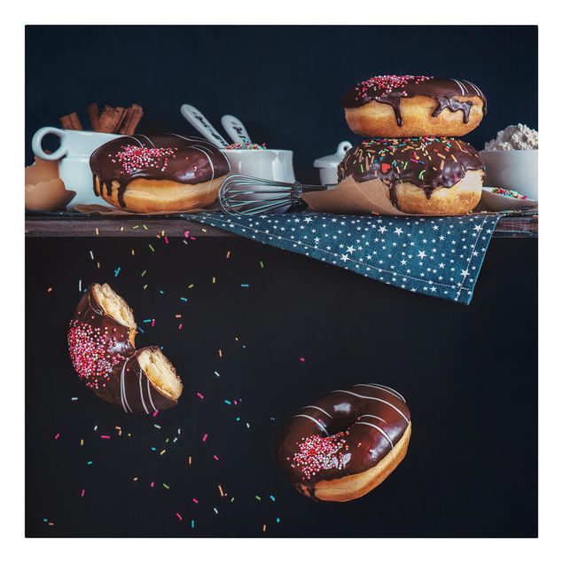 Print on canvas - Donuts from the Kitchen Shelf