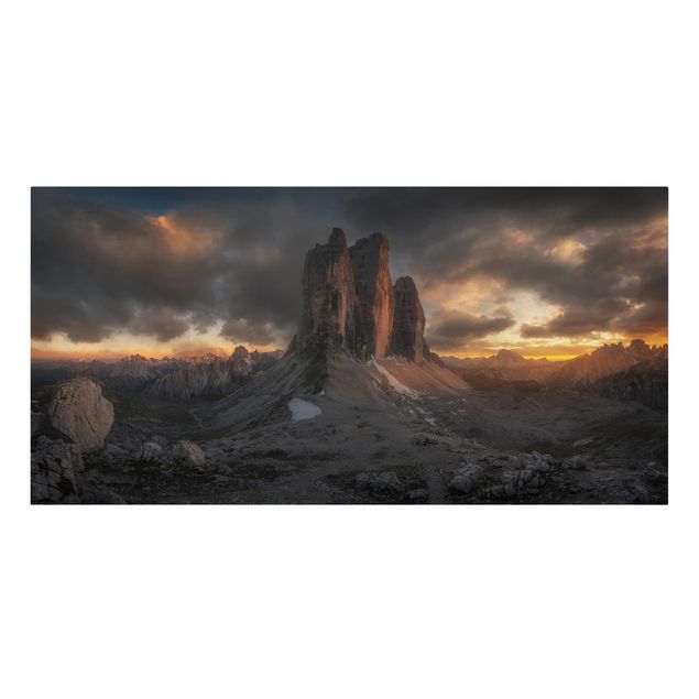 Print on canvas - Three Mountain Peaks