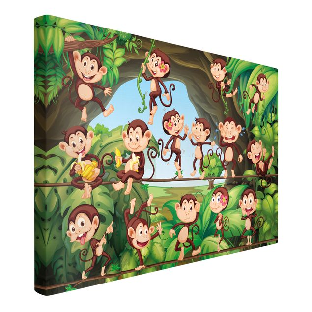 Print on canvas - Jungle Monkeys