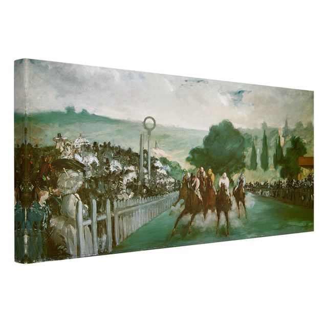 Print on canvas - Edouard Manet - Races At Longchamp