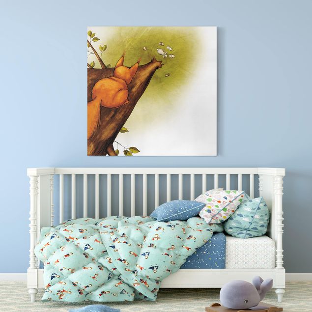 Print on canvas - Squirricorn On Way To The Rabbits