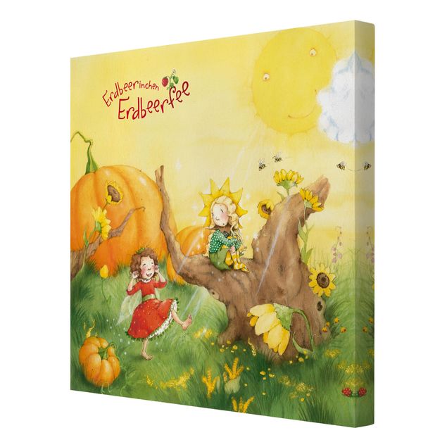 Print on canvas - Little Strawberry Strawberry Fairy - A Sunny Day