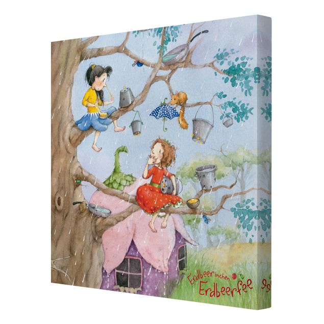 Print on canvas - Little Strawberry Strawberry Fairy - It's Raining
