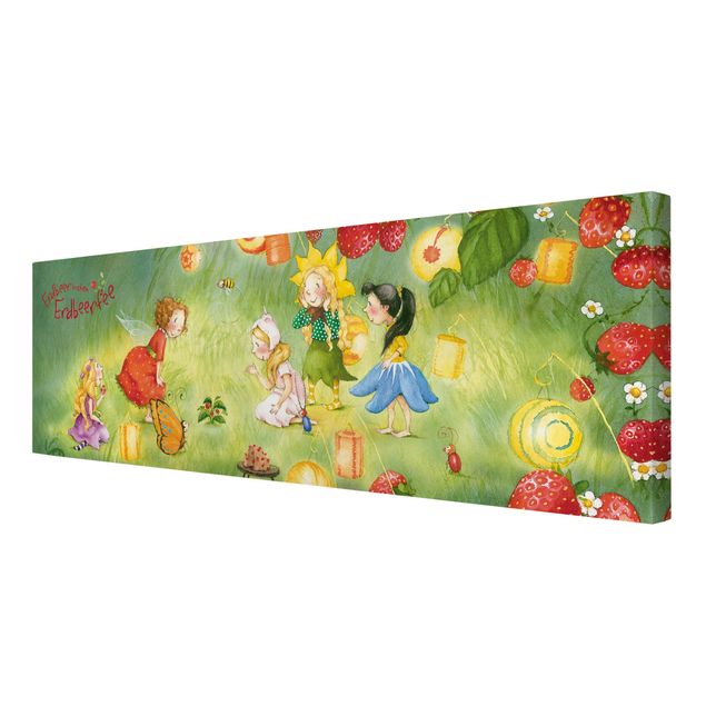 Print on canvas - Little Strawberry Strawberry Fairy- Lanterns