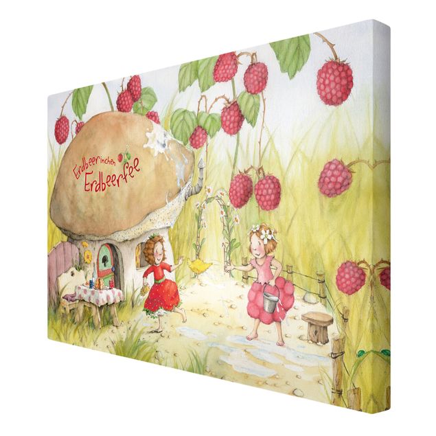 Print on canvas - Little Strawberry Strawberry Fairy - Under The Raspberry Bush