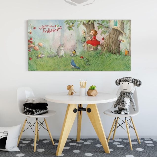 Print on canvas - Little Strawberry Strawberry Fairy - Making Music Together