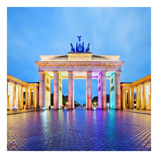 Print on canvas - Illuminated Brandenburg Gate