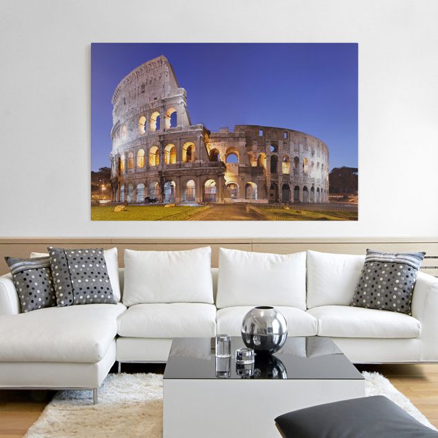 Print on canvas - Illuminated Colosseum