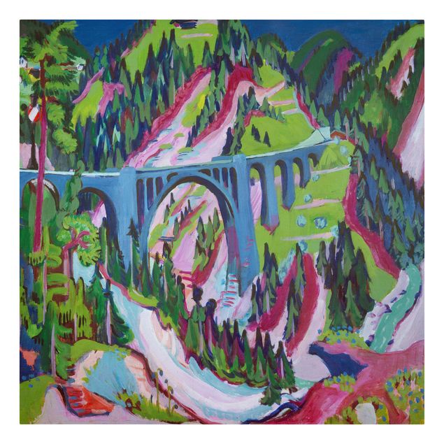 Print on canvas - Ernst Ludwig Kirchner - The Bridge near Wiesen