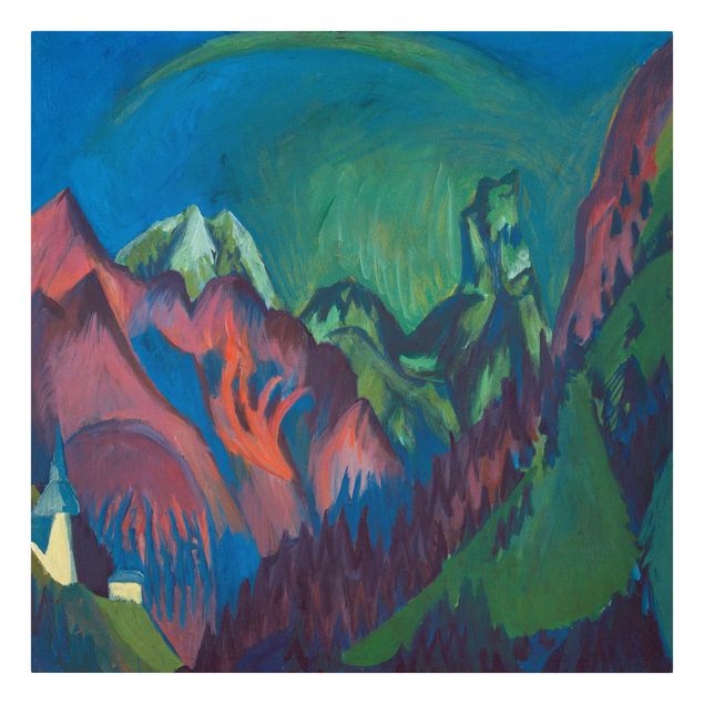 Print on canvas - Ernst Ludwig Kirchner - Trains Gorge Near Monstein