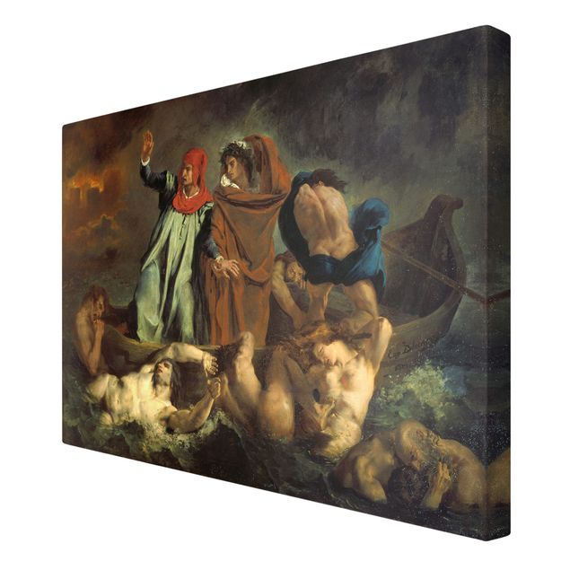 Print on canvas - Eugène Delacroix - The Barque of Dante (Dante and Virgil in Hell)