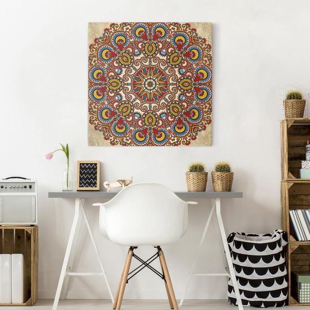 Print on canvas - Coloured Mandala