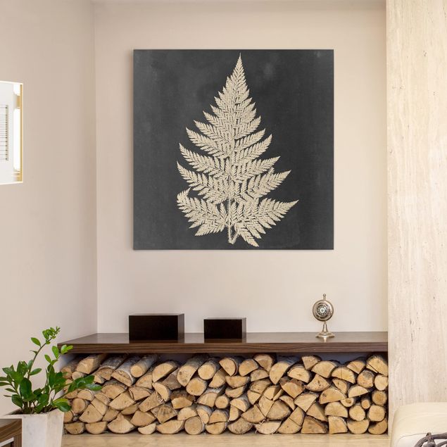 Print on canvas - Fern With Linen Structure I