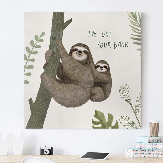 Print on canvas - Sloth Sayings - Back