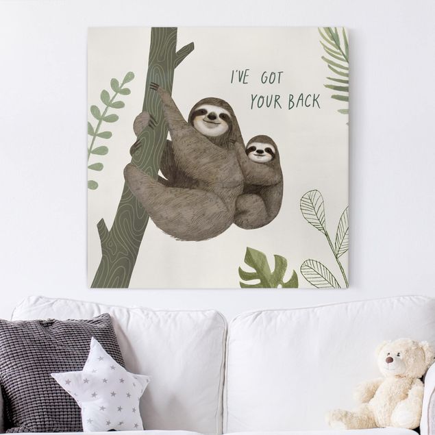 Print on canvas - Sloth Sayings - Back